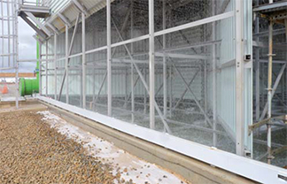 Unex insulating cable tray 66 mounted in cooling towers