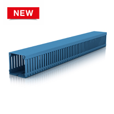 Slotted trunking 77 in U23X colour blue RAL 5012