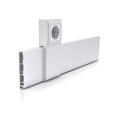 Skirting board duct 80 in U23X colour white