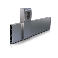 Skirting board duct 80 in U23X colour aluminium