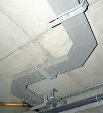 Sous-sols : chemin de câbles isolant PVC résistance corrosion