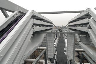 PVC cable tray installed in aggressive chemical environments.